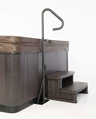Spa/Hot Tub Safety Sur-Grip Handrail (NO Tools Required- ASSEMBLES in 5 Minutes) Slides Under The Hot Tub