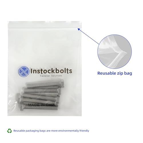 Image of 1 /2 inch-13 x 1-3 /4 inch Hex Head Screw Bolt,Fully Threaded,304 Stainless Steel 18-8,UNC Coarse Thread,5 Pcs.