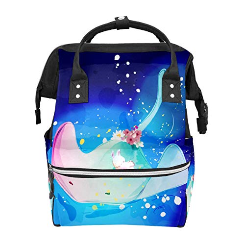Bolsa de pañales Mochila Stingray and Rabbit Dormir Multifunción Travel Back Pack Baby Cambio Bolsas de Gran Capacidad Impermeable Elegante