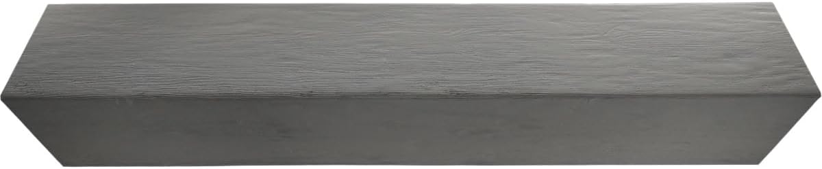 Timberthane Rough Sawn Faux Wood Beam, 3-Sided (U-Beam), 8"W x 4"H x 144"L, Seashell Finish