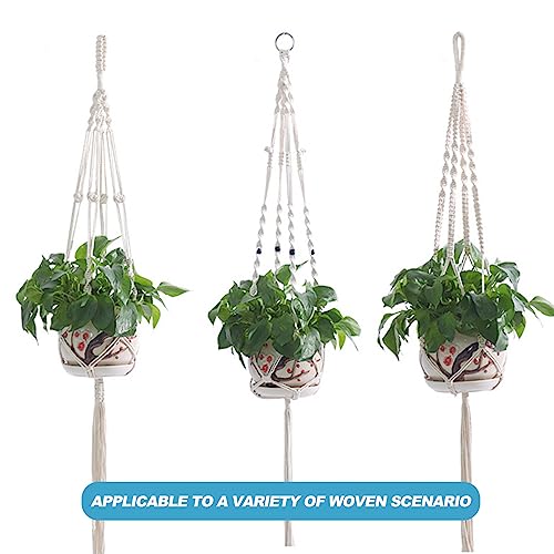 TakFree 40 Meters Roman Blind Cord, 2mm Nylon Blind String White Picture Hanging Cord Braided Craft Curtain Lift Shade String for Windows Crafts - Image 3