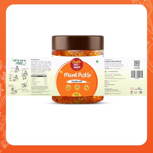 Image of Chakh Kar Dekho Mix Pickle 400g | Mixed Achar | Tangy Spicy