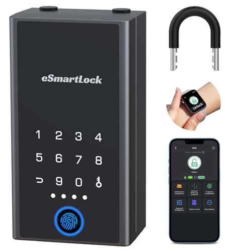 Anweller Lock Box for Keys with Code, Fingerprint Smart Bluetooth