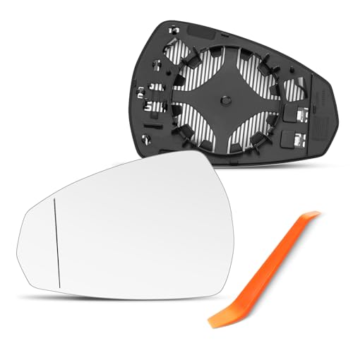 Driver Side Mirror Compatible with Audi A3 2013-2019, Audi A3 Quattro 2015-2019, Left Side Mirrors Replacement Glass with Backing Plate, Power Heated