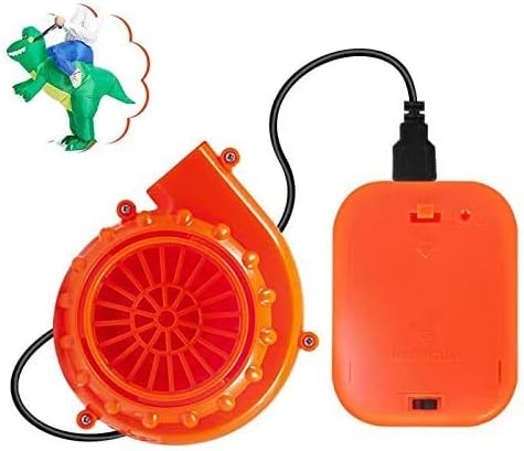 T-Rex Originals Fan Mini Fan Blower for Inflatable Costume & Mascot Head 6V Powered by Dry Battery USB Interface, Orange