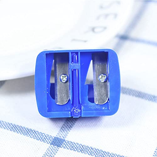 Cosmetic Pencil Sharpeners Lip Liner Sharpener Eyeliner Sharpener 2 Holes Makeup Pencil Sharpener-Blue