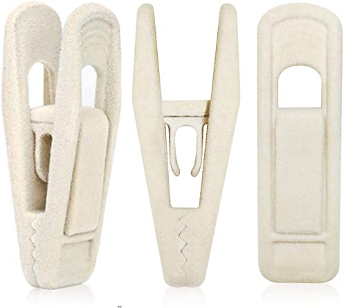 Perchas Ropa Terciopelo Beige Marca STmea