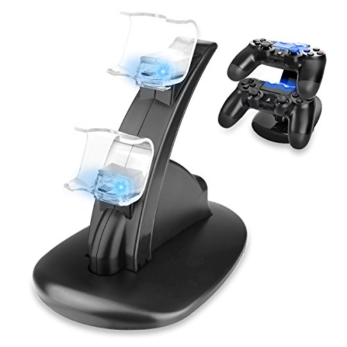 Sminiker PS4 Controller Charger Dock, LED Dual USB PS4 Charging Stand Station Cradle for Sony Playstation 4 Gaming Control with LED Indicator Sminiker PS4 Controller Charger Dock, LED Dual USB PS4 Charging Stand Station Cradle for Sony Playstation 4 Gaming Control with LED Indicator