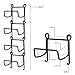 Wallniture Wrought Iron Wine Rack – Wall Mount Bottle Storage Organizer – Rustic Home Decor Set of 4