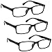 Produktbild Die Lesebrille Unternehmen Schwarz Leser Wert 3er-Pack Herren Frauen UVR3092BK +3,50