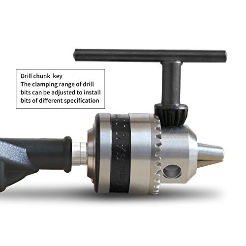 Frylr Hand Drill Speedy Powerful Manual Hand Crank Drill 3/8 inch(0.8MM-1.8MM) With S/S cast 3 Jaw Chucks, ABS Anti Slip Handle