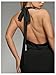 SOLY HUX Women's Sexy Deep V Neck Halter Bodycon Mini Dress Club Night Cocktail Dresses Solid Black Medium