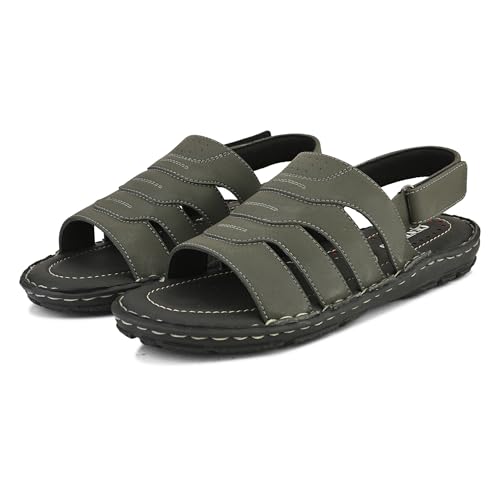 Image of Centrino Sandal for Men | Grip Insole for Stability | slippers /sliders for men |mens sandals casual | sandals for men|Modern Look with Straps | Comfortable Footwear (9265)