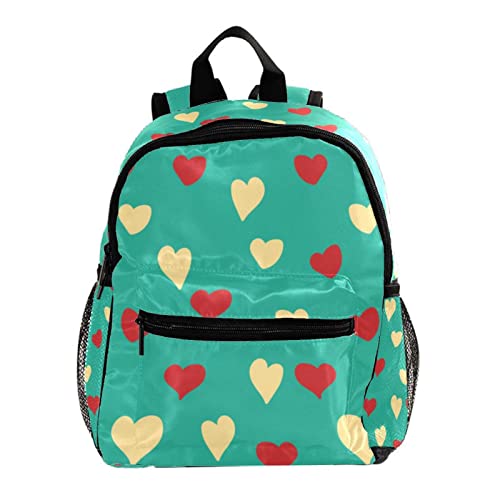Sac à dos pour garçons et filles 30 cm petit sac scolaire motif cœur mignon pour enfant