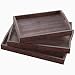 Produktbild Comfify Rustikale Serviertabletts aus Holz mit Griff - 3er-Set - Großes, mittleres und kleines verschachteltes Serviertablett - zum Frühstück, als Couchtisch-Butler, Serviertablett - Braun