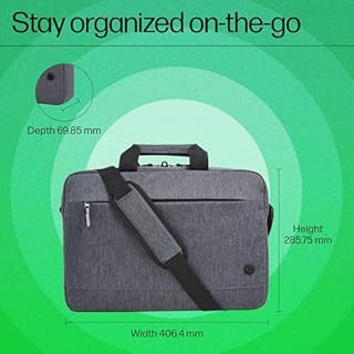 HP Prelude Pro, Borsa per Notebook fino a 15,6”, Realizzata con il 65% di Materiale Riciclato, Tessuto impermeabile, Pass-through per il Trolley, 5 Tasche, Nera