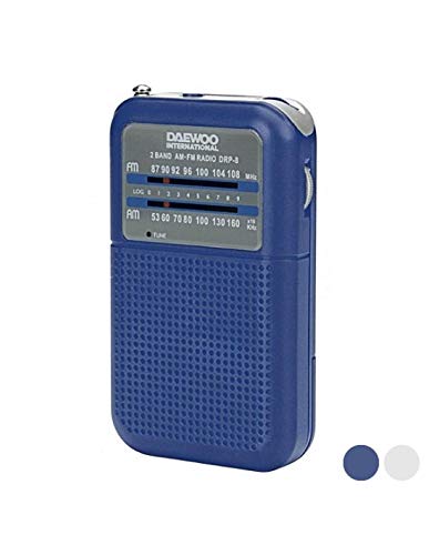 Daewoo DRP-8 Analoge AM/FM-radio voor tas met luidspreker, grijs