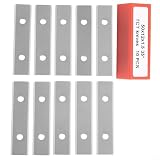 10 Stück Hartmetall Wendemesser 50x12x1,5mm für Holz Hobelmesser & Schaber, Doppelseitige Carbide Inserts kompatibel mit Linbide Warner, 35° Neigungswinkel für Fräsköpfe und