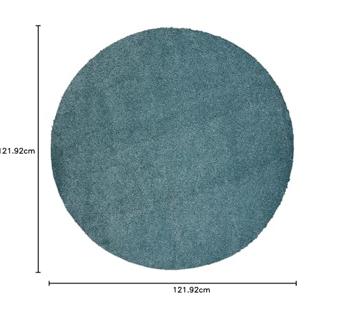 Image of CD Carpet Anti Slip Shaggy Fluffy Fur Rugs and Carpet for Living Room Bedroom Kids Room Plain Circle Carpets for Home with 2 Inch Thickness (Color Royal Blue Size 4x4 Feet Round)