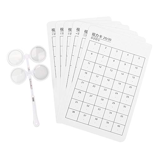 Brrnoo Optometry Plastic Flip, Adjustable Optometry Plastic Flip with Visual Card Optical Instrument for NearVision Amblyopia Test Adjustable Pupillary Distance(1#(±150))