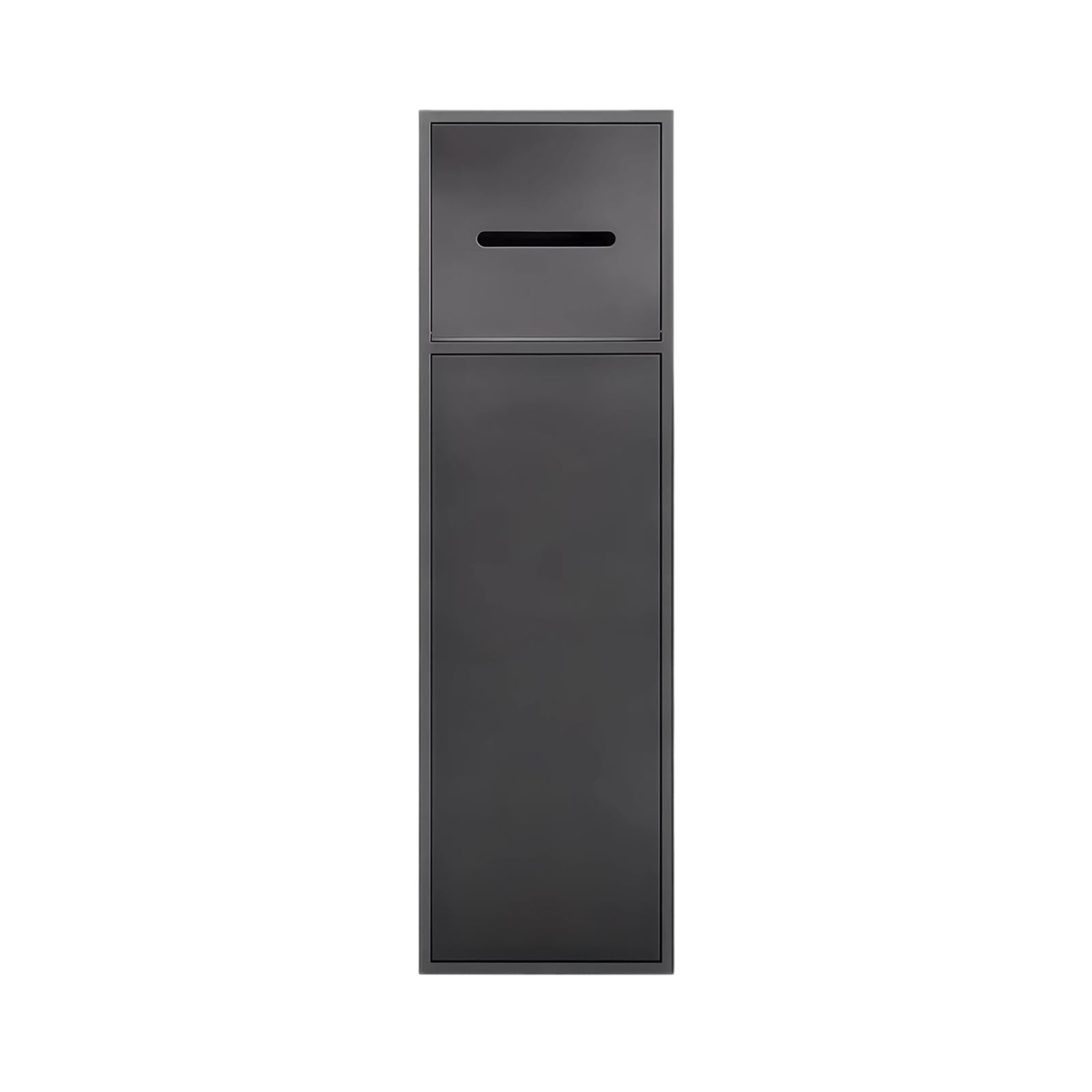 Inless - Soporte para escobilla de baño de acero para pared, ahorra espacio, armario para baño y hotel (gris, 16,5 x 60 x 12,5 cm)