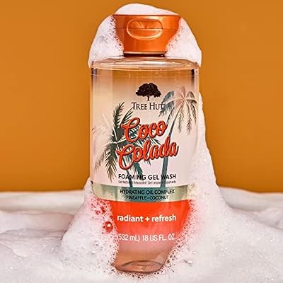 Tree Hut Coco Colada Body Wash, Hydrating & Moisturizing Shower Gel with Shea Butter & Essential Oils, Soft Smooth Glowing Skin, Gentle Cleanser For All Skin Types, Self Care Gifts for Women, 18 Fl Oz