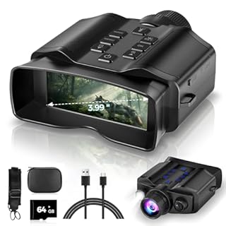 Night Vision Goggles - 4K Night Vision Binoculars for Adults, 3'' HD Screen Binoculars can Save Photo and Video with 32GB TF Card (Dark Gray)