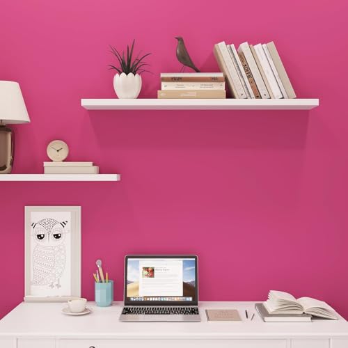 Image of HOME13 Matte Wallpaper Peel & Stick Contact Paper Decorative Self Adhesive Vinyl Wallpaper for Kitchen Cabinet Furniture Countertop Waterproof (24inches By 216inches, Pink Matte Wallpaper)