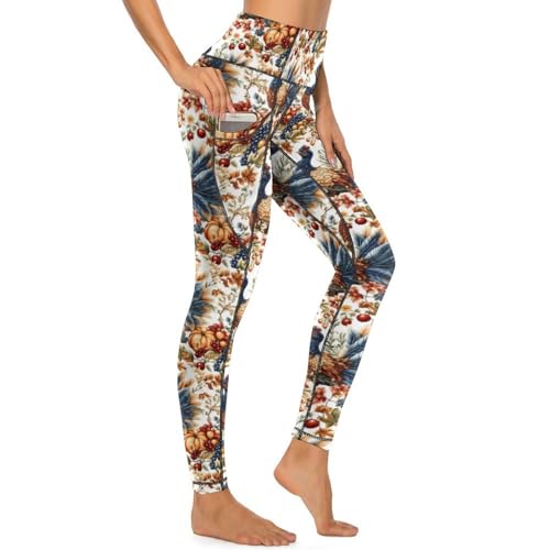 Pantalon de yoga femme imprimé automne et legging sport avec poches