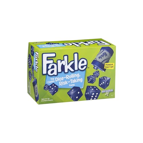 Farkle Classic Dice Game – Premium Kids Games, Dice Games, Family Games, Travel Games, Adult Games, Board Games, Dice Cup, Dice Set, Farkle Score...
