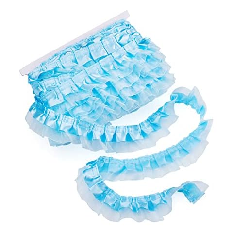 PandaHall 21.8 Yards Satin Organza Lace Edge Trim Cover