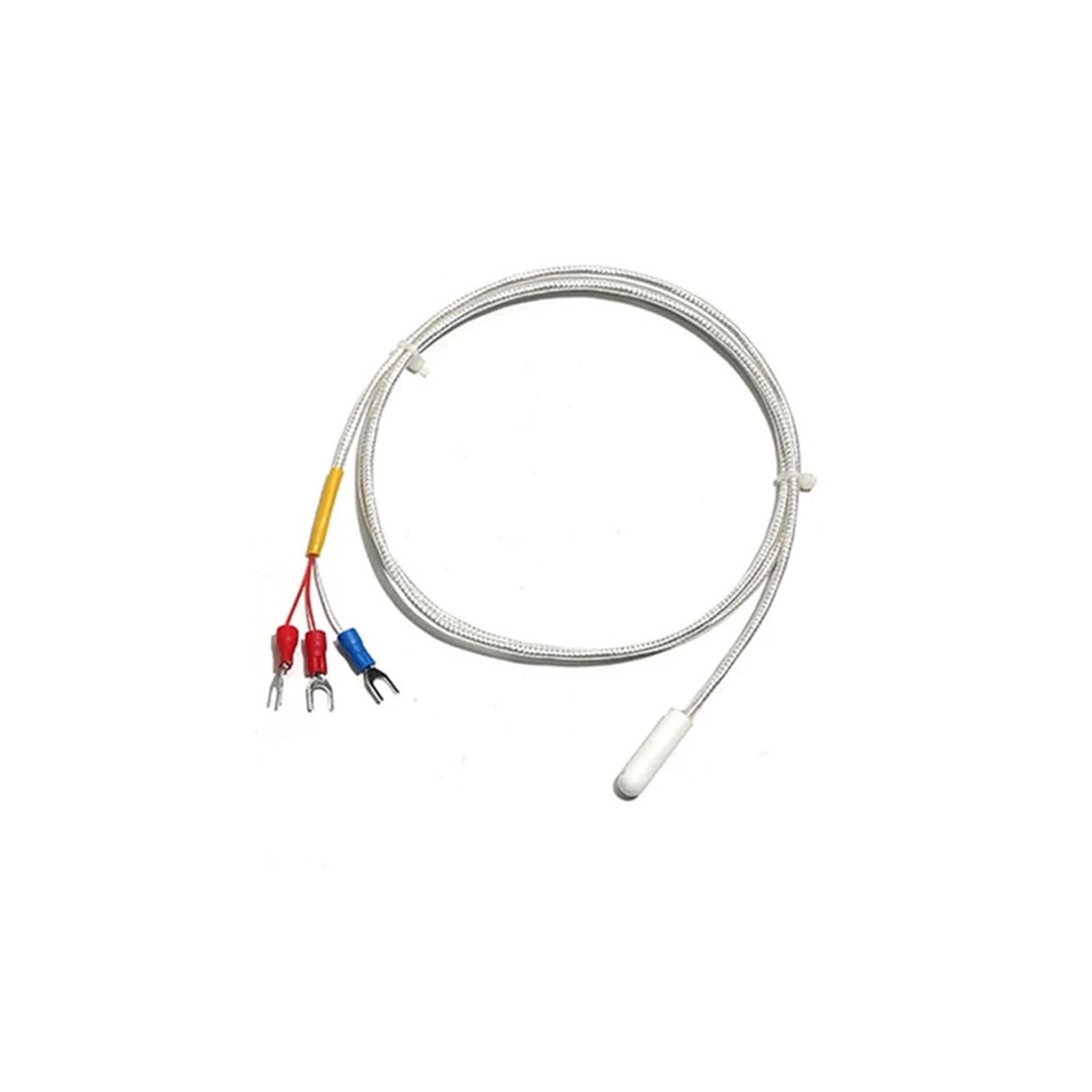 Termopar tipo K, Sensor de temperatura resistencia PT100 con aislamiento Sonda cilíndrica/tipo parche Opciones longitud cable 1 M a 5-60 ~ 180 ℃(Cylindrical,Cable length 5M)