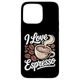 I Love Espresso コーヒーカップ 豆デザイン スマホケース iPhone 15 Pro Max 用