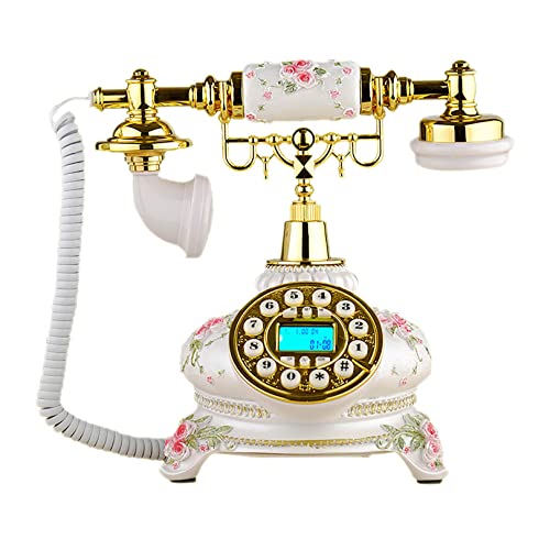 Téléphone fixe à la mode vintage finitions fleurs rétro chic - 5