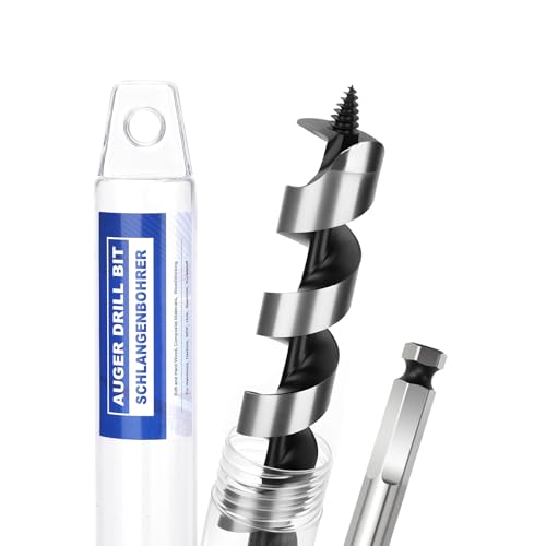 Schlangenbohrer 35mm x 300mm Holzbohrer mit Selbstzentrierende Gewindespitze und 9.52mm Sechskantscâ€¦ – Miniatur