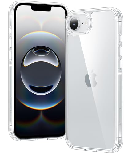 Voyahülle Clear Case for iPhone 17e & iPhone 16e Ultra Thin Shockproof TPU Cover Anti-Yellowing Crystal Clear Phone Case for Apple iPhone 17e/16e - Clear
