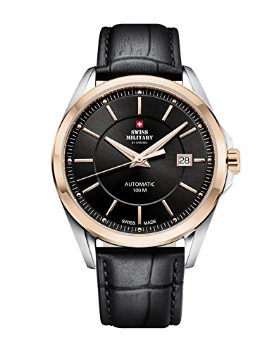 Swiss Military by Chrono Men's Analogue Automatic Watch with Leather Strap SMA34085.17