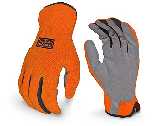 BLACK & DECKER Easy Fit Slip On All Purpose Glove - Size Large (2 Pack)