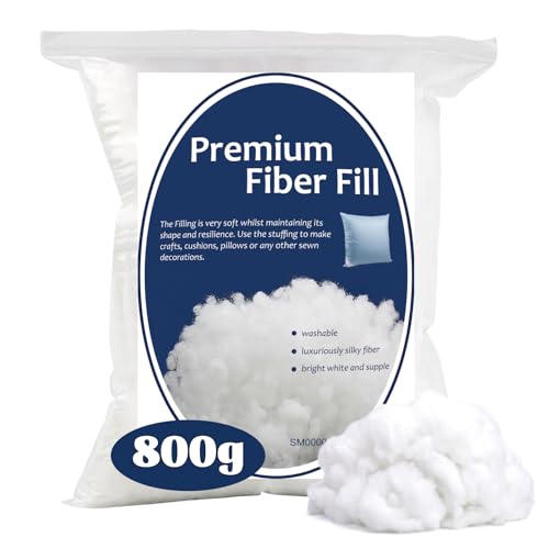 Image of Bupete 28.2oz /800g Polyfill Stuffing, (1.8oz~4.18lb) Pillow Stuffing | Pillow Filling Stuffing for Couch Pillows, Stuffing for Pillows, Fiber Filling Stuffing, Polyester Fiberfill Stuffing