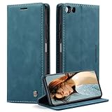 Coque pour iPhone 5/5S/iPhone SE 2016, [Housse en Cuir PU Premium] [Etui à Rabat] [Pochette de Portefeuille], Protection Anti Choc Étui de Protection pour iPhone 5/5S/iPhone SE 2016   Bleu