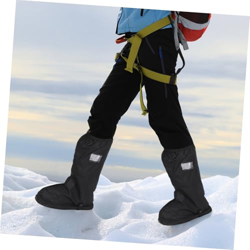 Veemoon 1 par de cubre zapatos exteriores de tubo alto para ciclismo, senderismo y clima lluvioso, reutilizables, de rápido calce para hombres y mujeres miniatura 5