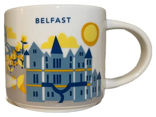 STARBUCKS You are Here Collection Belfast YAH Mug, White, Yellow, 8,5 cm hög x 9,5 cm bred - Image 2