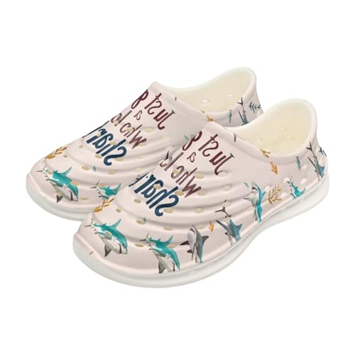 Kids Water Shoes Summer Boys Cute Sandals Quick Dry Slip on Breathable Beach Sneakers EVA Garden Clogs for Boys Shark Shoes