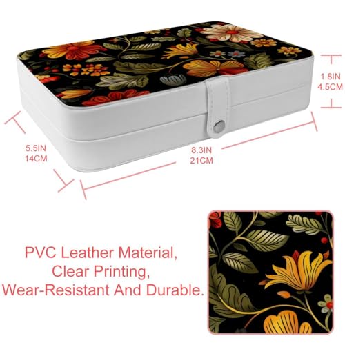 Support de rangement pour bagues et boucles d'oreilles portable avec fleurs