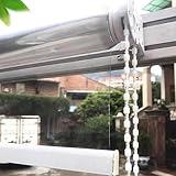 Claro Pvc Persianas Enrollables al Aire Libre,W×H-150×150cm/59.1×59in