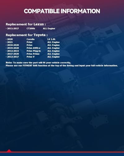 Image of KAX Engine Cylinder Head Gasket Set Compatible with Toyota Prius 2010-2021, Corolla 2020 1.8L, Prius V 2012-2017, Prius Prime 2017-2020, Lexus CT200h 2011-2017, Head Gasket Kit, OE# HS26515PT-1