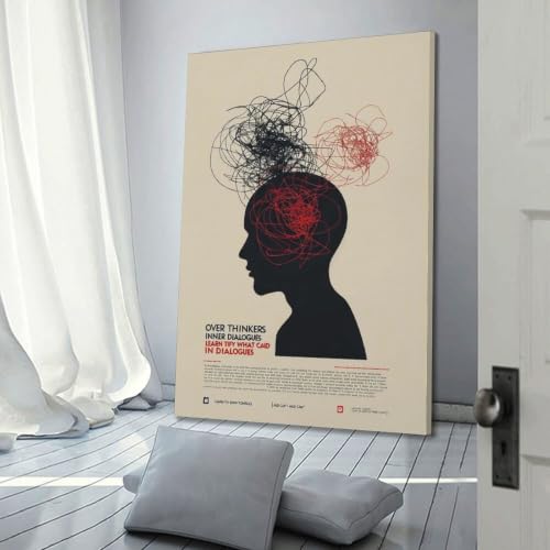 Murales sobre lienzo modernos y póster decorativo Inner-Dialogues para dormitorio 3