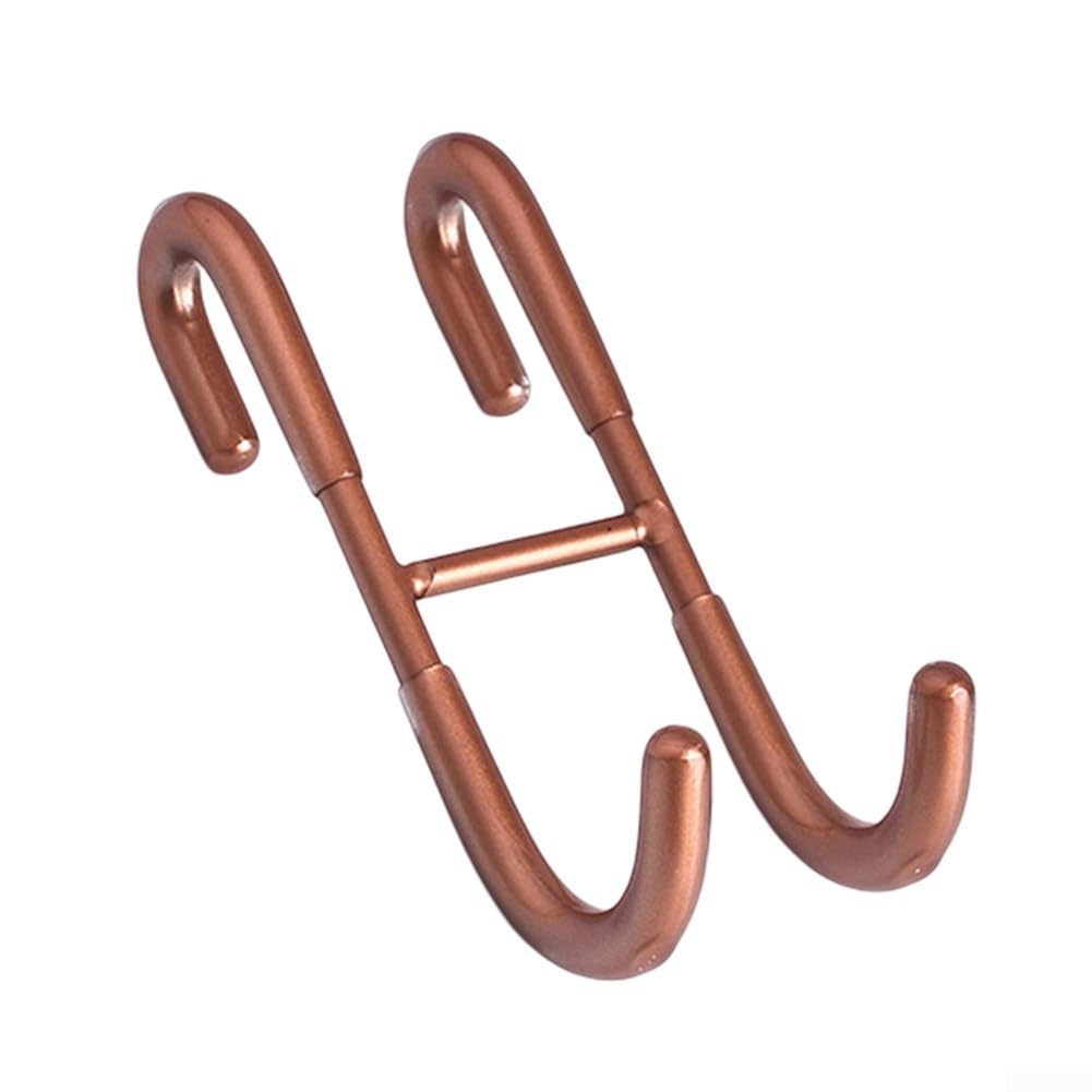 Crochets de porte de douche luxe en cuivre et silicone protecteur or