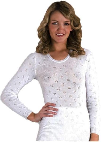 Ladies Brushed Long Sleeves Thermal Tank Top White-image-43