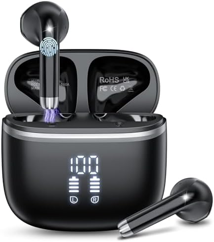 Wireless Earbuds, Bluetooth 5.3 Headphones In Ear Hi-Fi Stereo Noise...
